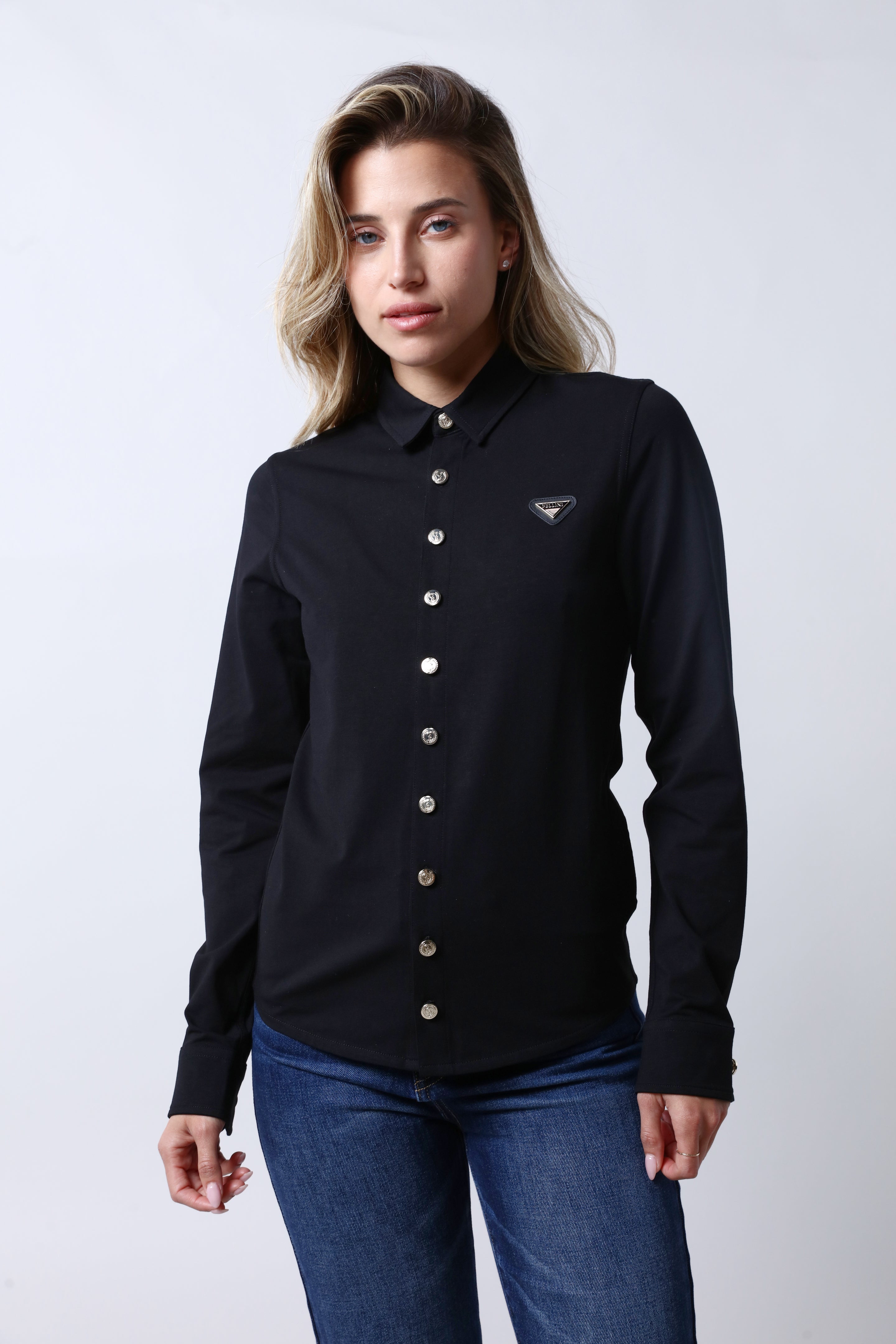 חולצה מכופתרת GIORGIO BELLINI בצבע שחור לנשים