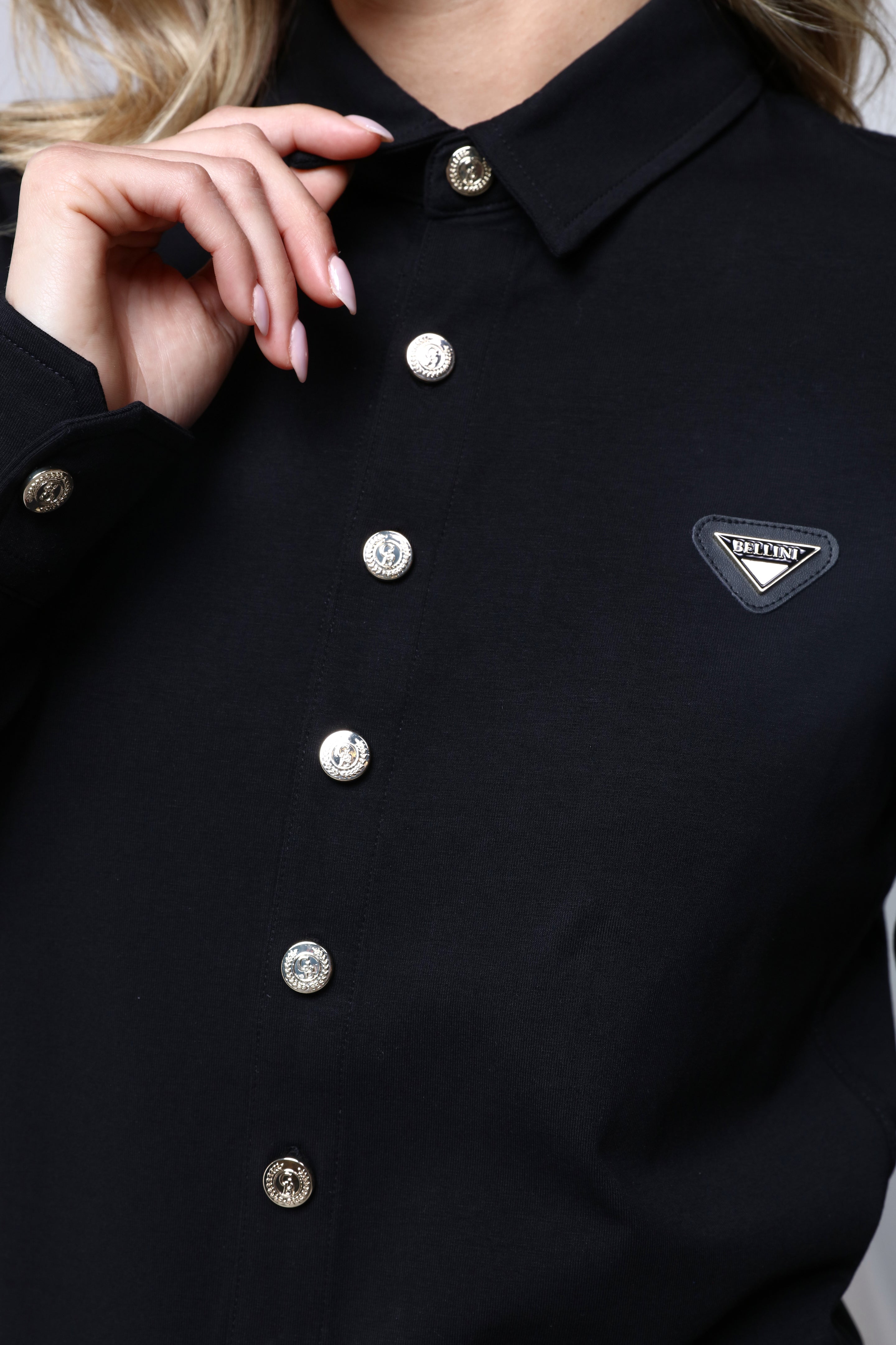 חולצה מכופתרת GIORGIO BELLINI בצבע שחור לנשים
