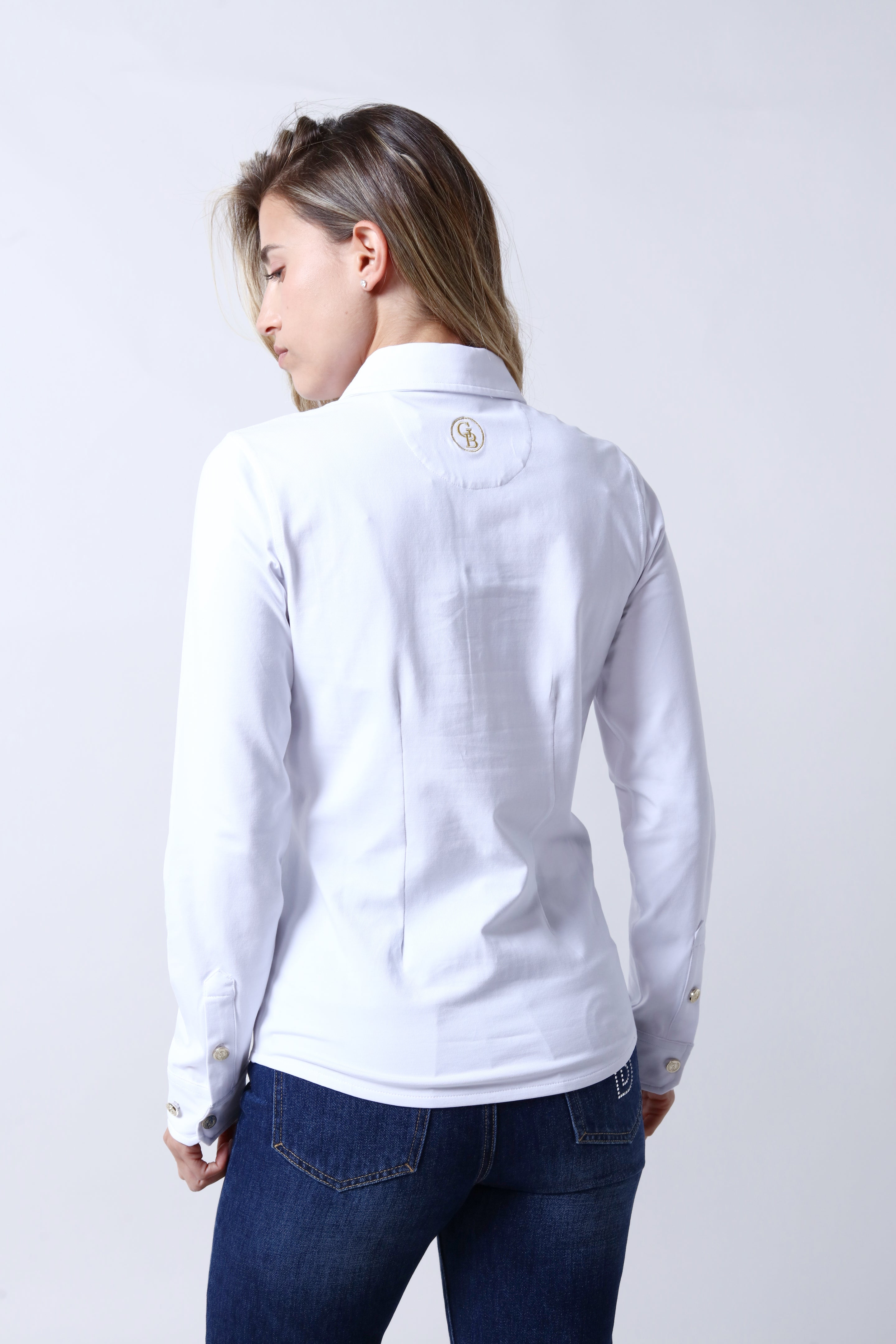 חולצה מכופתרת GIORGIO BELLINI בצבע לבן לנשים
