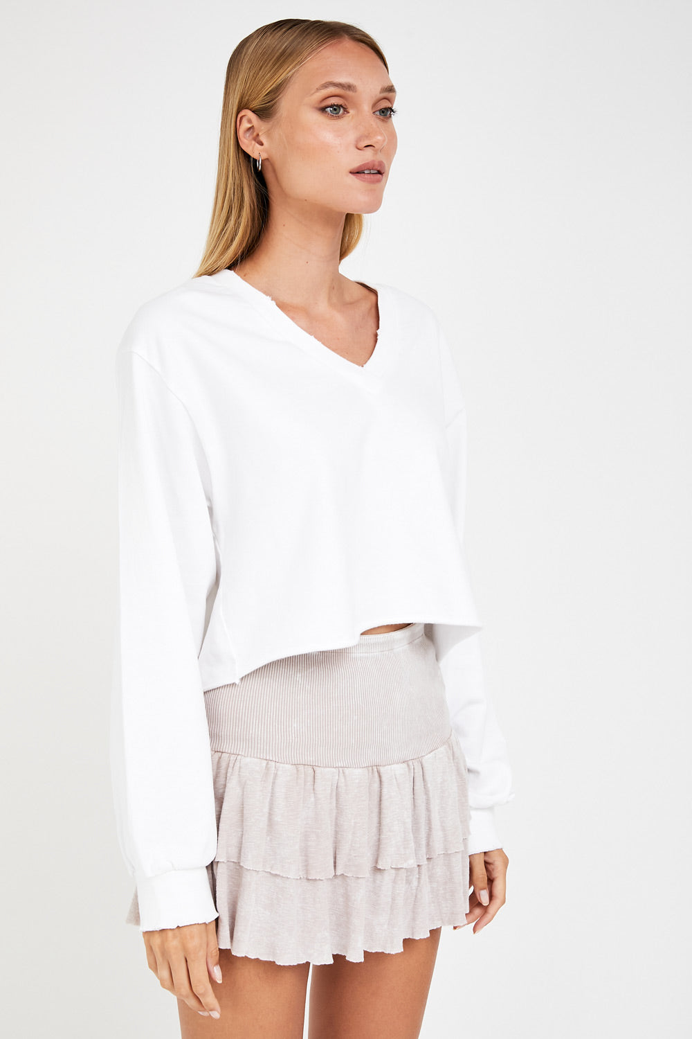 קרופ טופ pure לבן