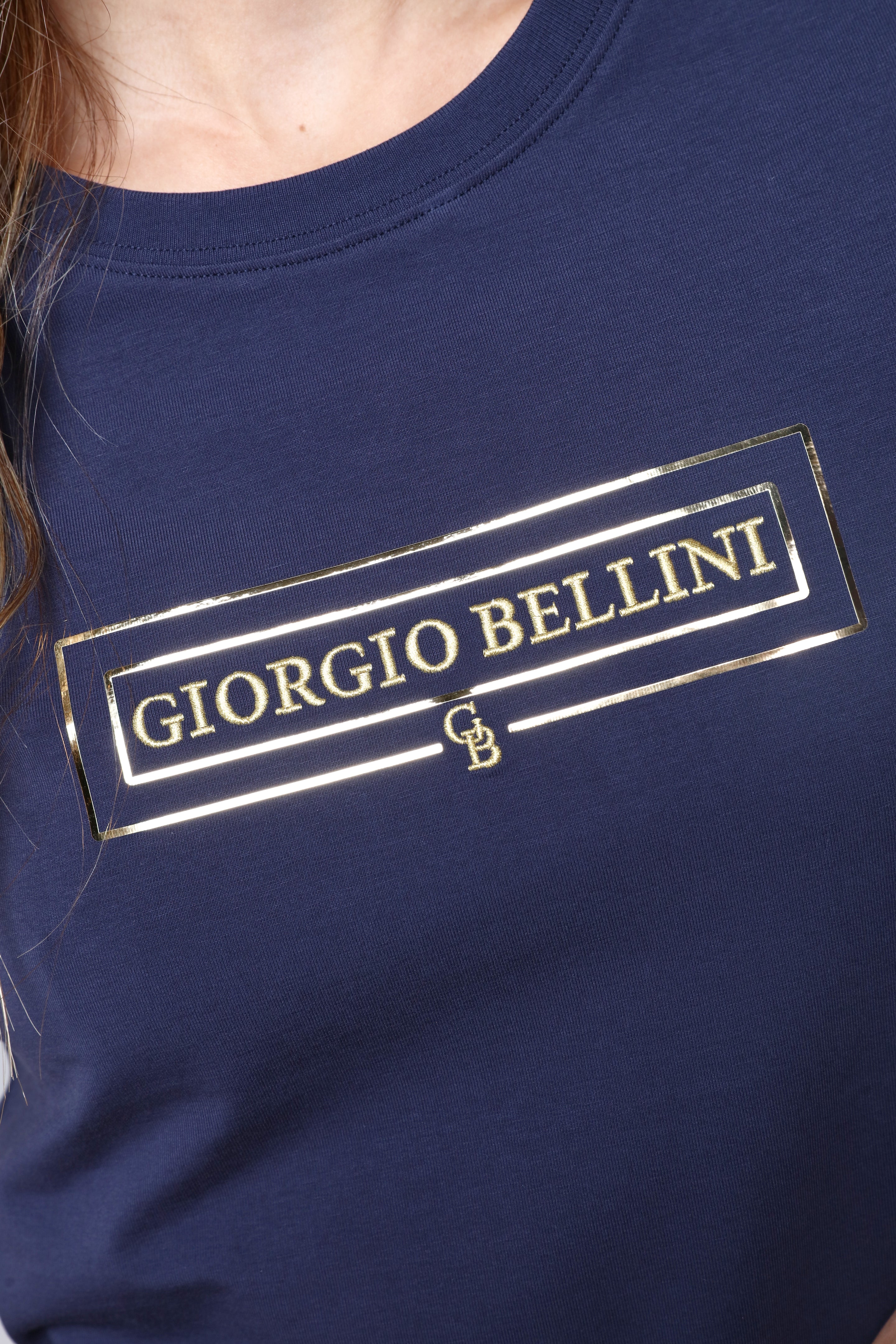 חולצת טי שירט GIORGIO BELLINI בצבע כחול לנשים