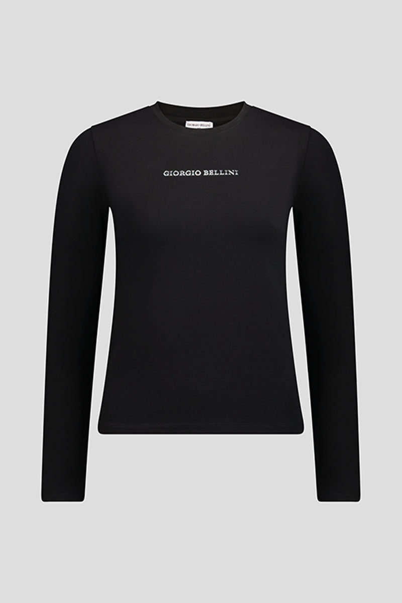 חולצת טי שירט לנשים GIORGIO BELLINI בצבע שחור