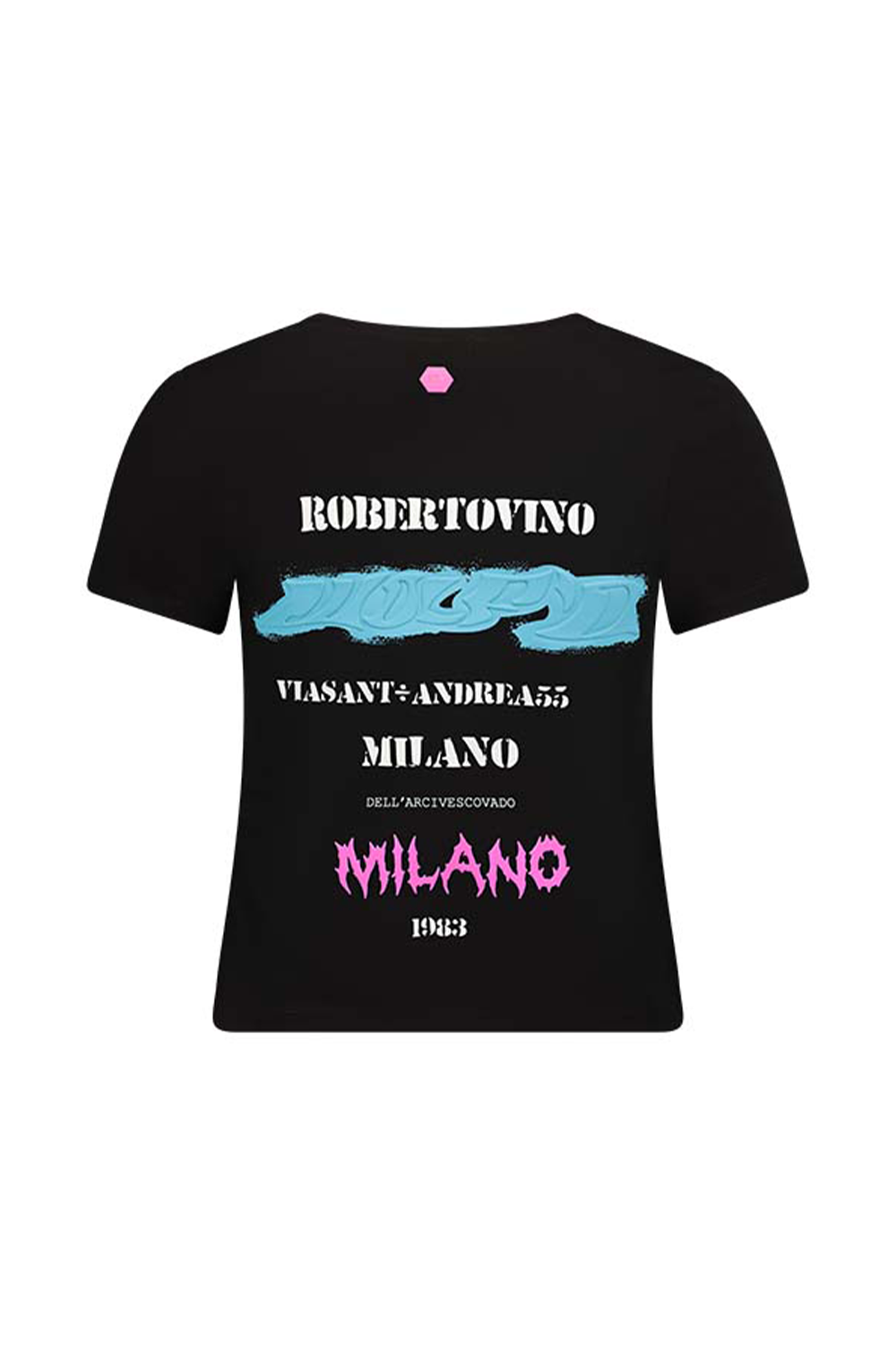 חולצת טי שירט ROBERTO VINO בצבע שחור לנשים