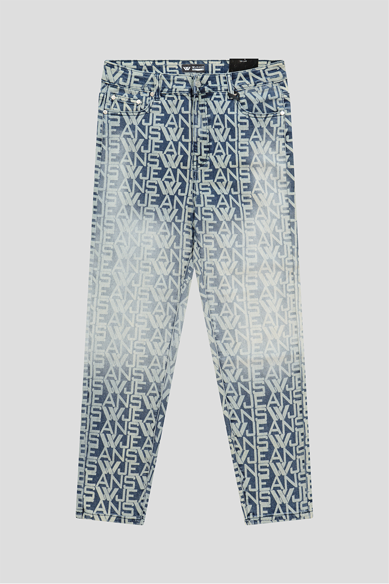 מכנסי ג'ינס W JEANS בצבע כחול לנשים