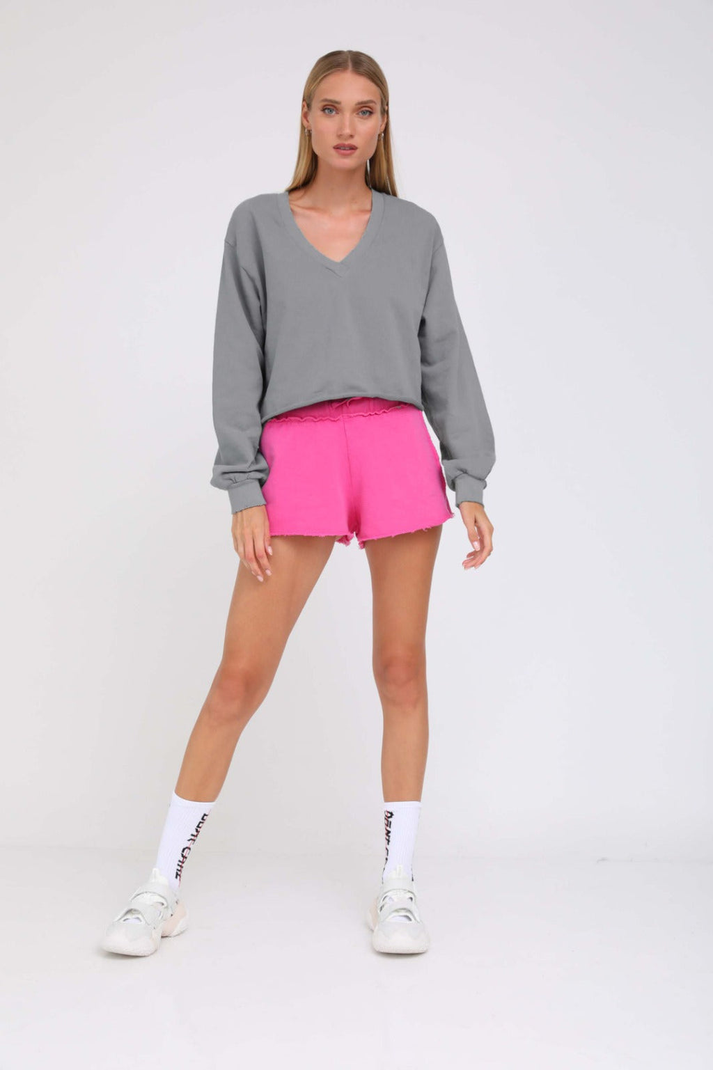 קרופ טופ pure אפור