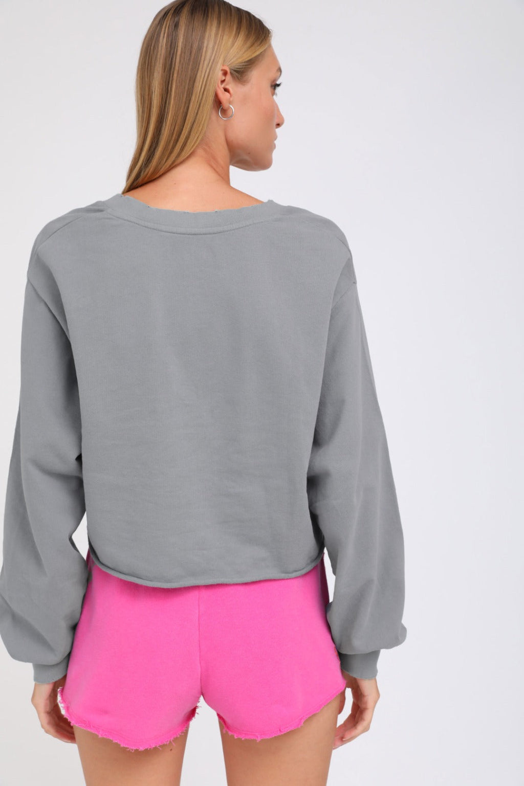 קרופ טופ pure אפור