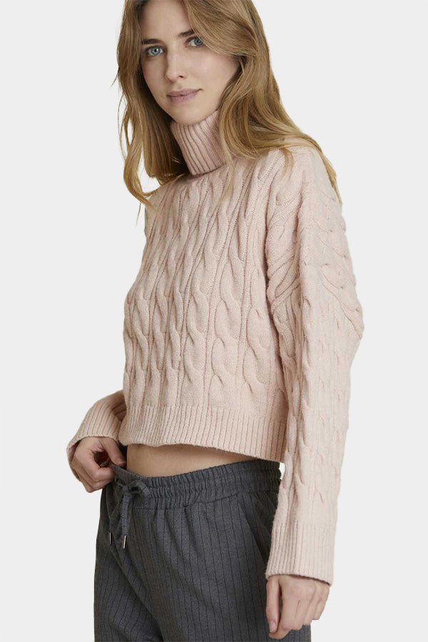 סוודר צמות לנשים צווארון גולף RENE DERHY Vendome online | ונדום .