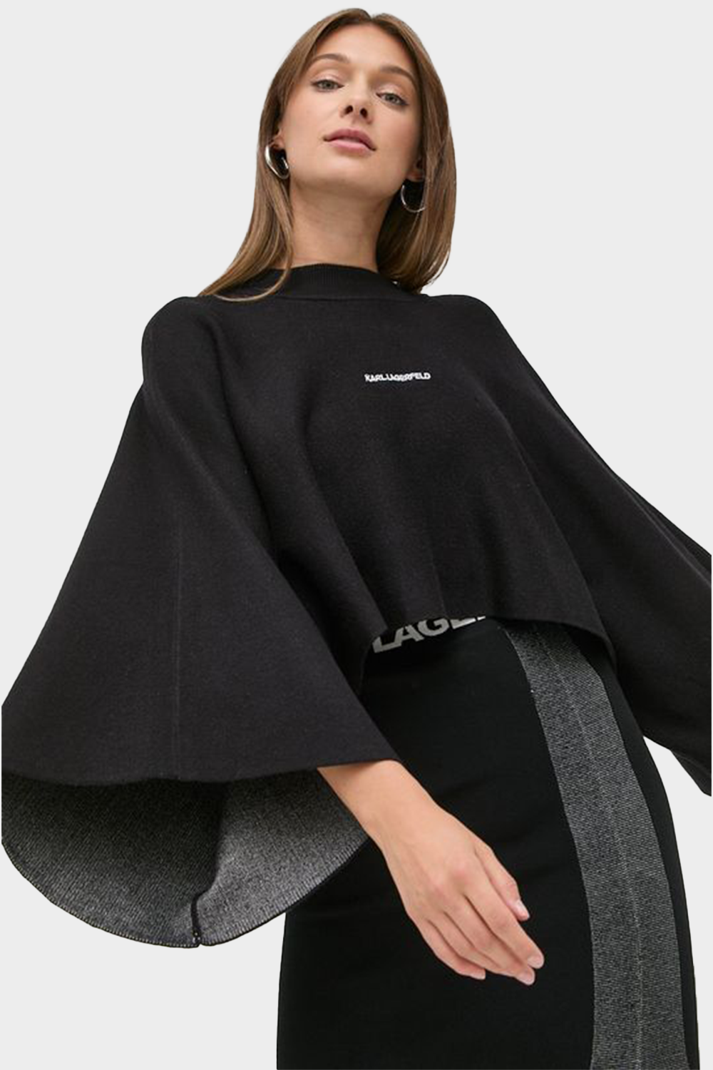 סריג אובר סייז לנשים בצבע שחור KARL LAGERFELD Vendome online | ונדום .