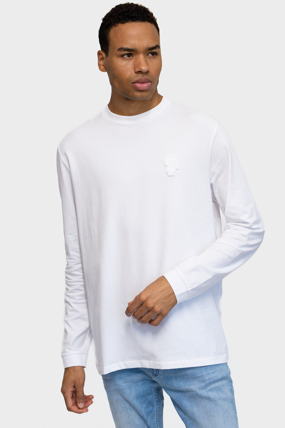 חולצת טי שירט לגברים בצבע לבן KARL LAGERFELD Vendome online | ונדום .