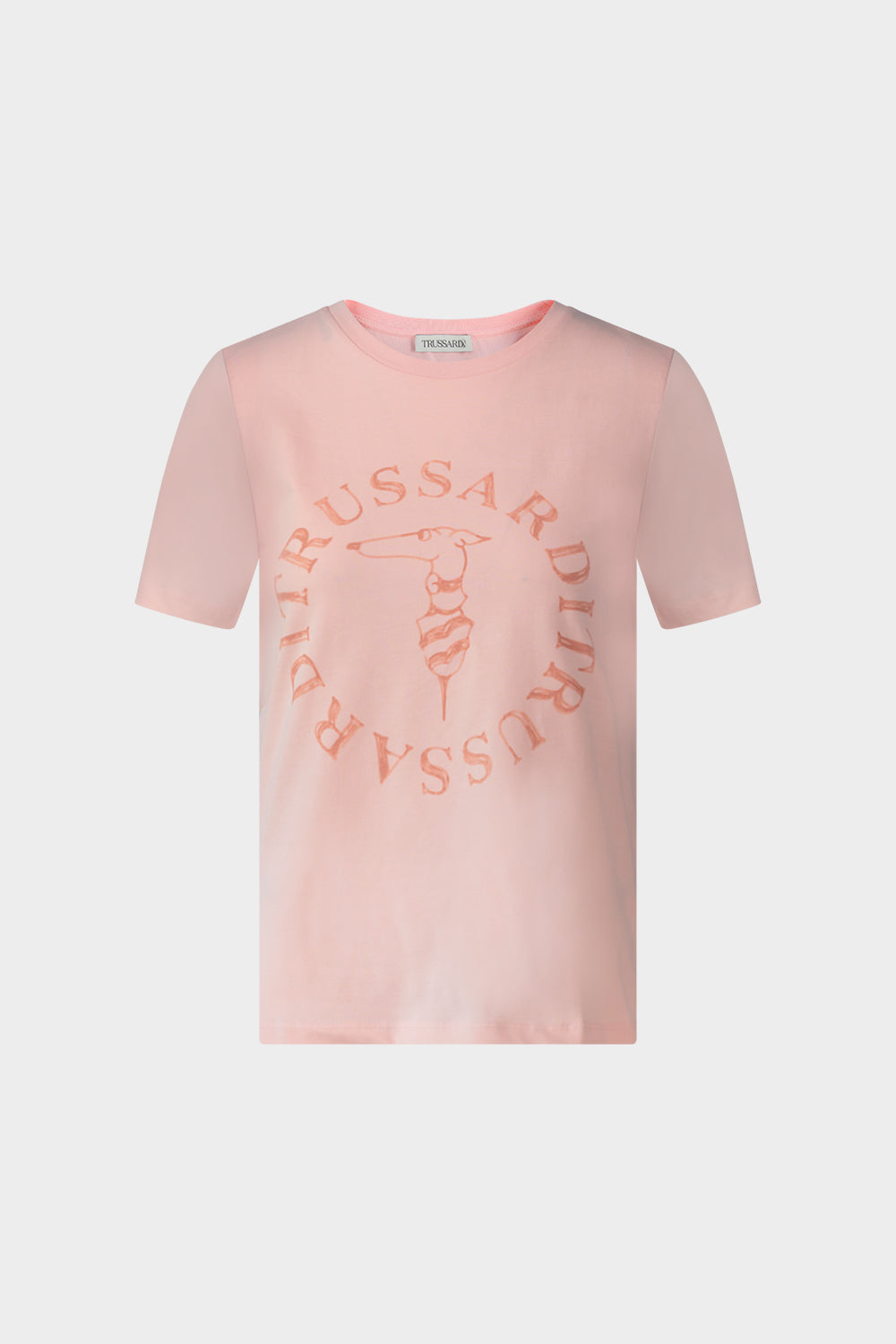חולצת טי שירט לנשים הדפס לוגו תחש TRUSSARDI Vendome online | ונדום .