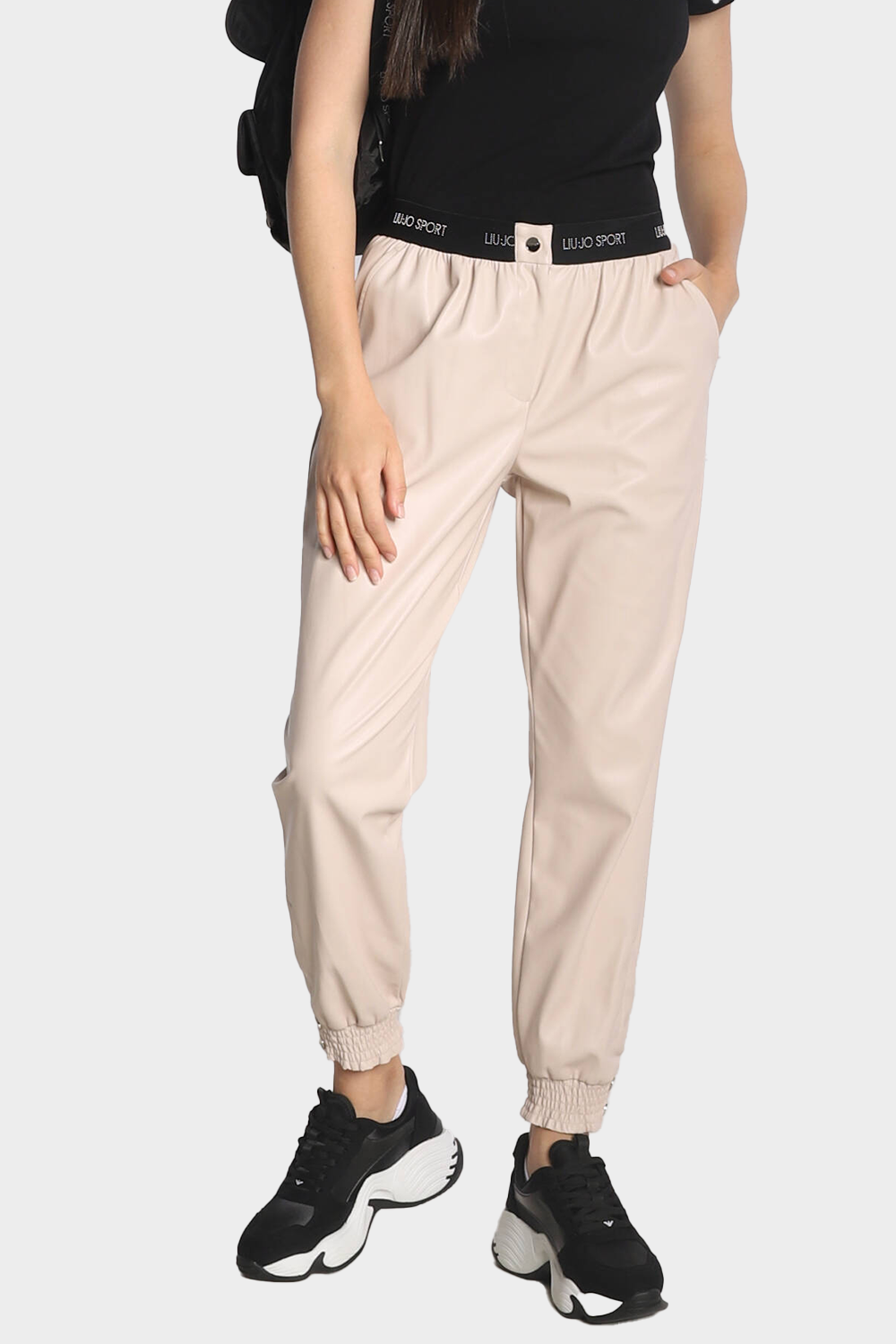 מכנסי טרנינג לנשים בצבע בז' LIU JO Vendome online | ונדום .