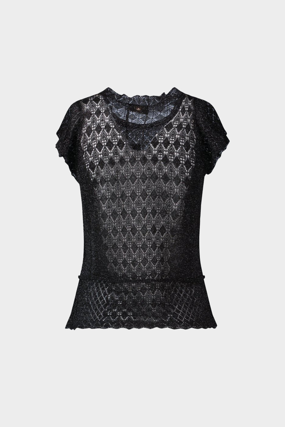 חולצת סלסולים לנשים עיטורי תחרה LIU JO Vendome online | ונדום .