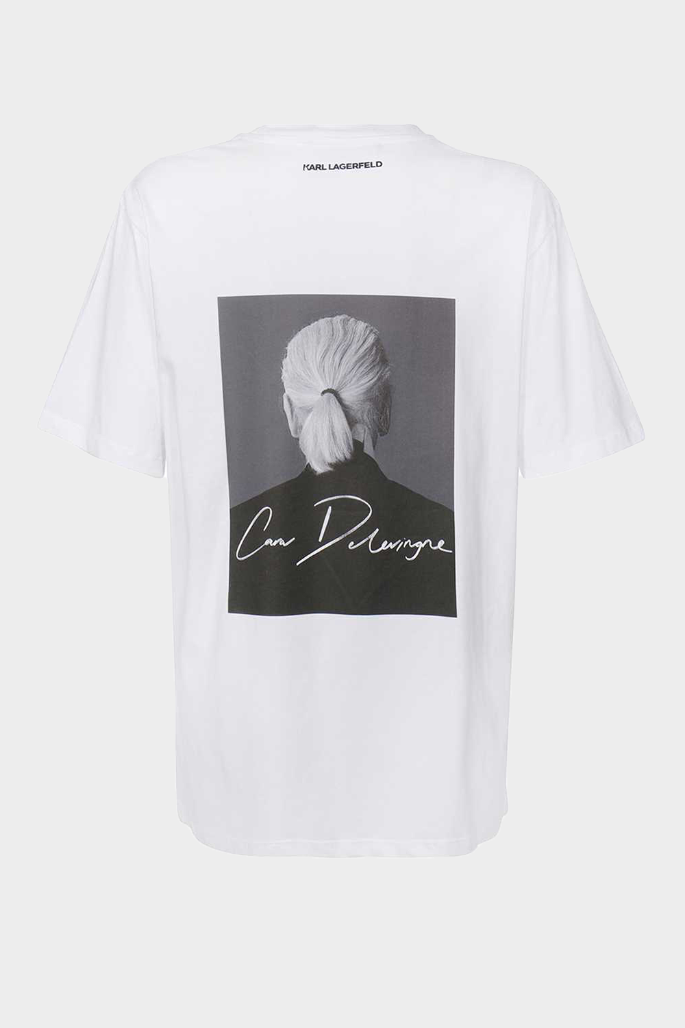חולצת טי שירט לנשים בצבע לבן KARL LAGERFELD Vendome online | ונדום .