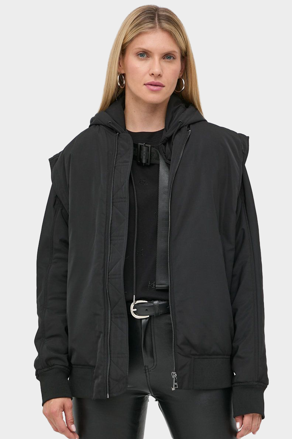 מעיל לנשים בצבע שחור KARL LAGERFELD Vendome online | ונדום .