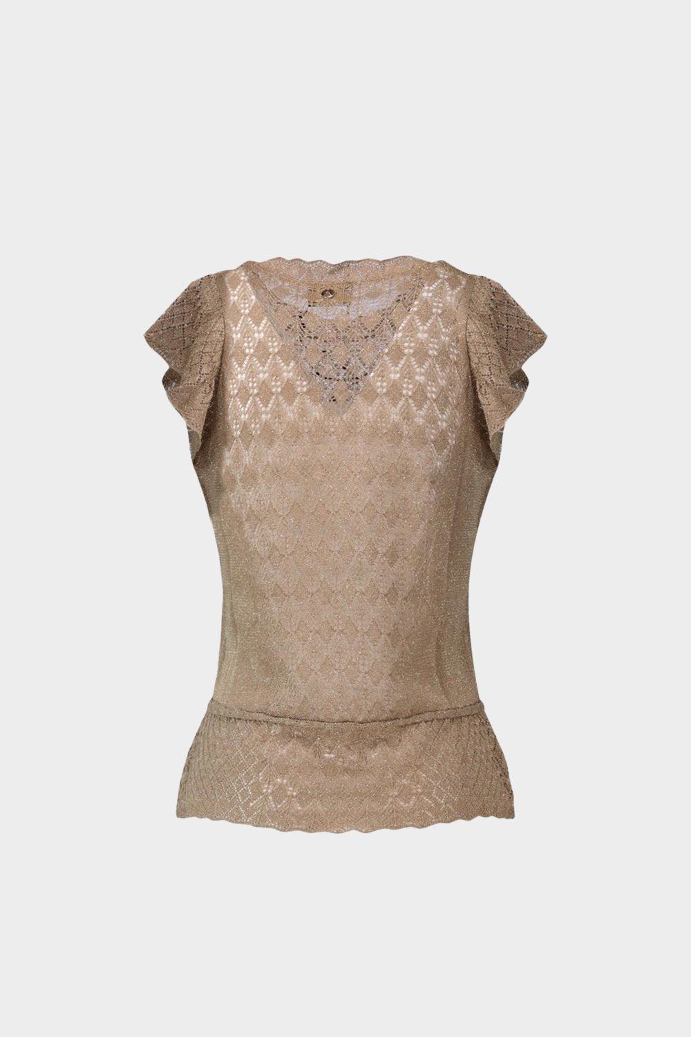 חולצת סלסולים לנשים עיטורי תחרה LIU JO Vendome online | ונדום .