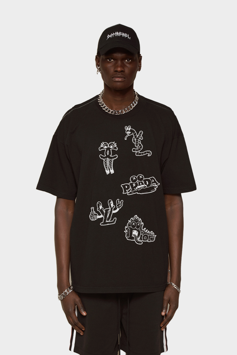 חולצת טי שירט לגברים הדפס לוגואים DOMREBEL Vendome online | ונדום .