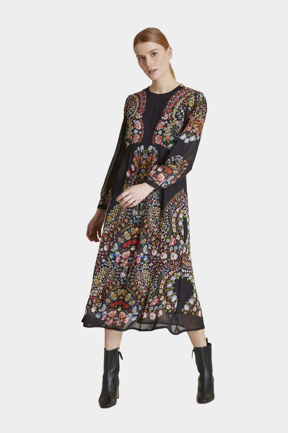 שמלת גב פתוח מראה רומנטי פרחוני RENE DERHY Vendome online | ונדום .