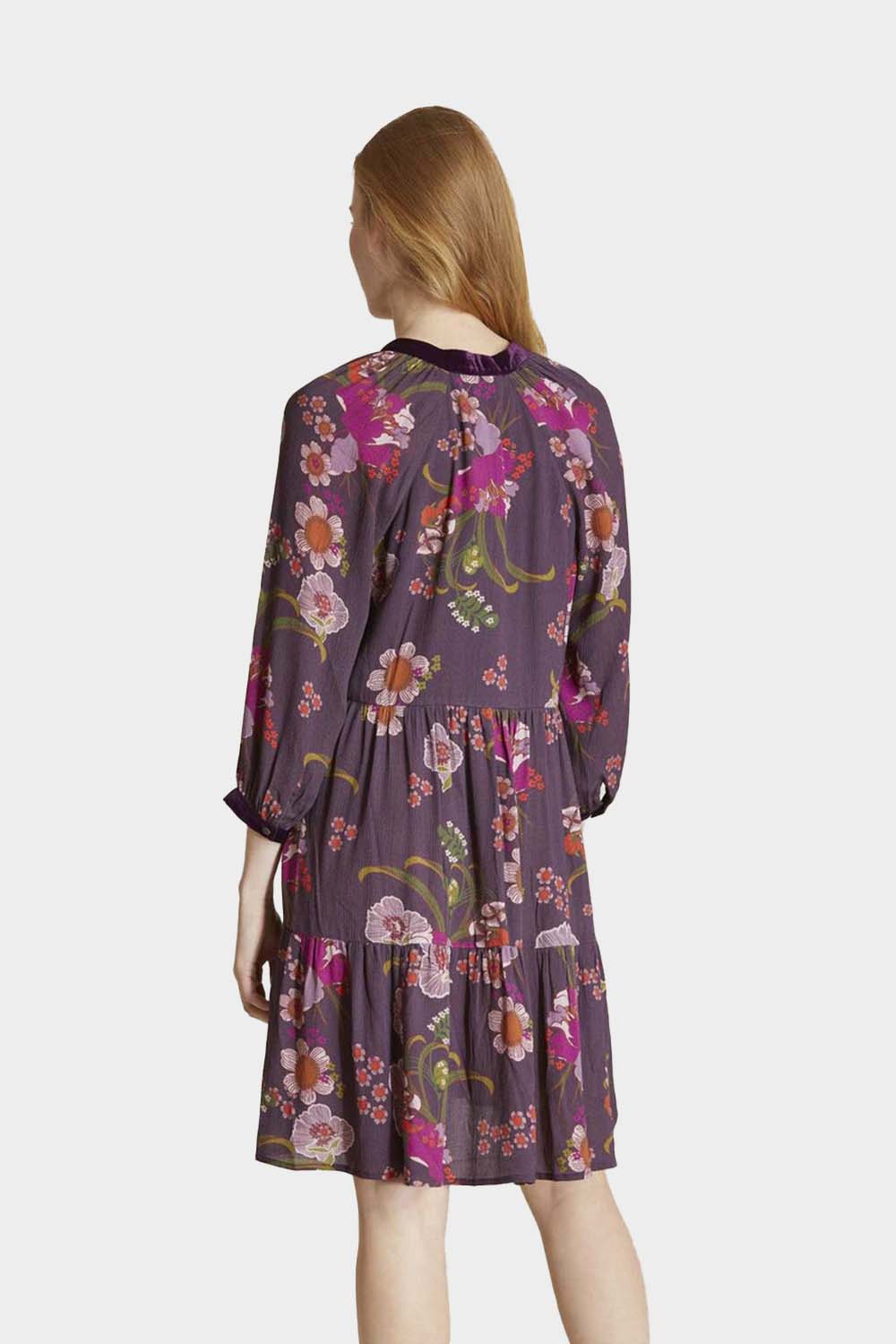 שמלת מיני לנשים איי ליין פרחים בוהמייני RENE DERHY Vendome online | ונדום .