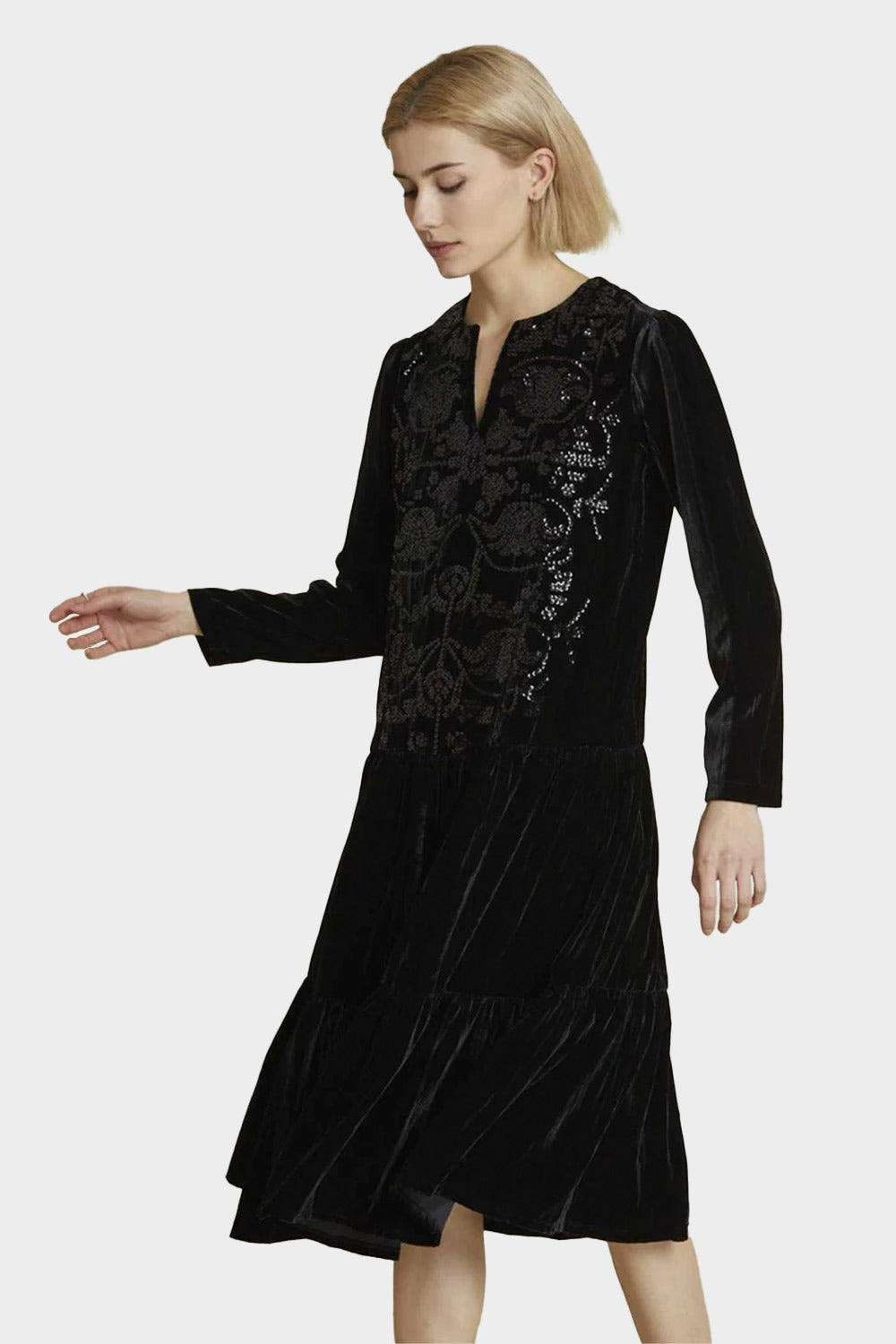 שמלת קטיפה לנשים פייטים RENE DERHY Vendome online | ונדום .