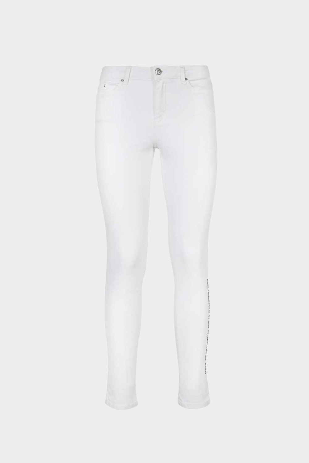 סקיני ג'ינס לנשים הדפס לוגו בצד KARL LAGERFELD Vendome online | ונדום .