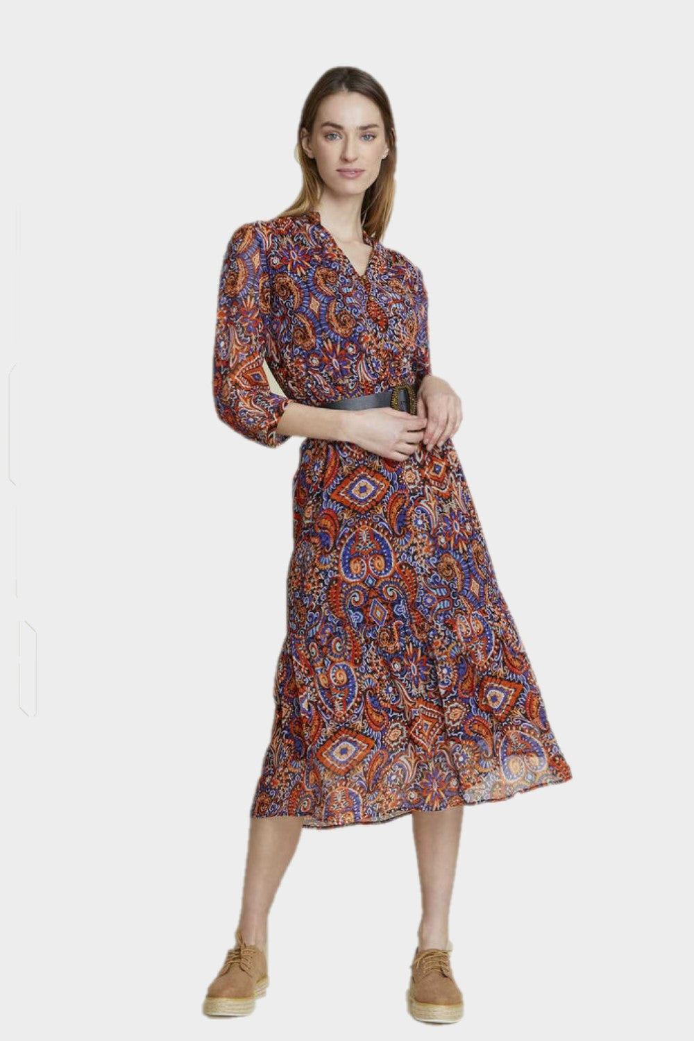 שמלת פייזלי לנשים הדפס אתני RENE DERHY Vendome online | ונדום .