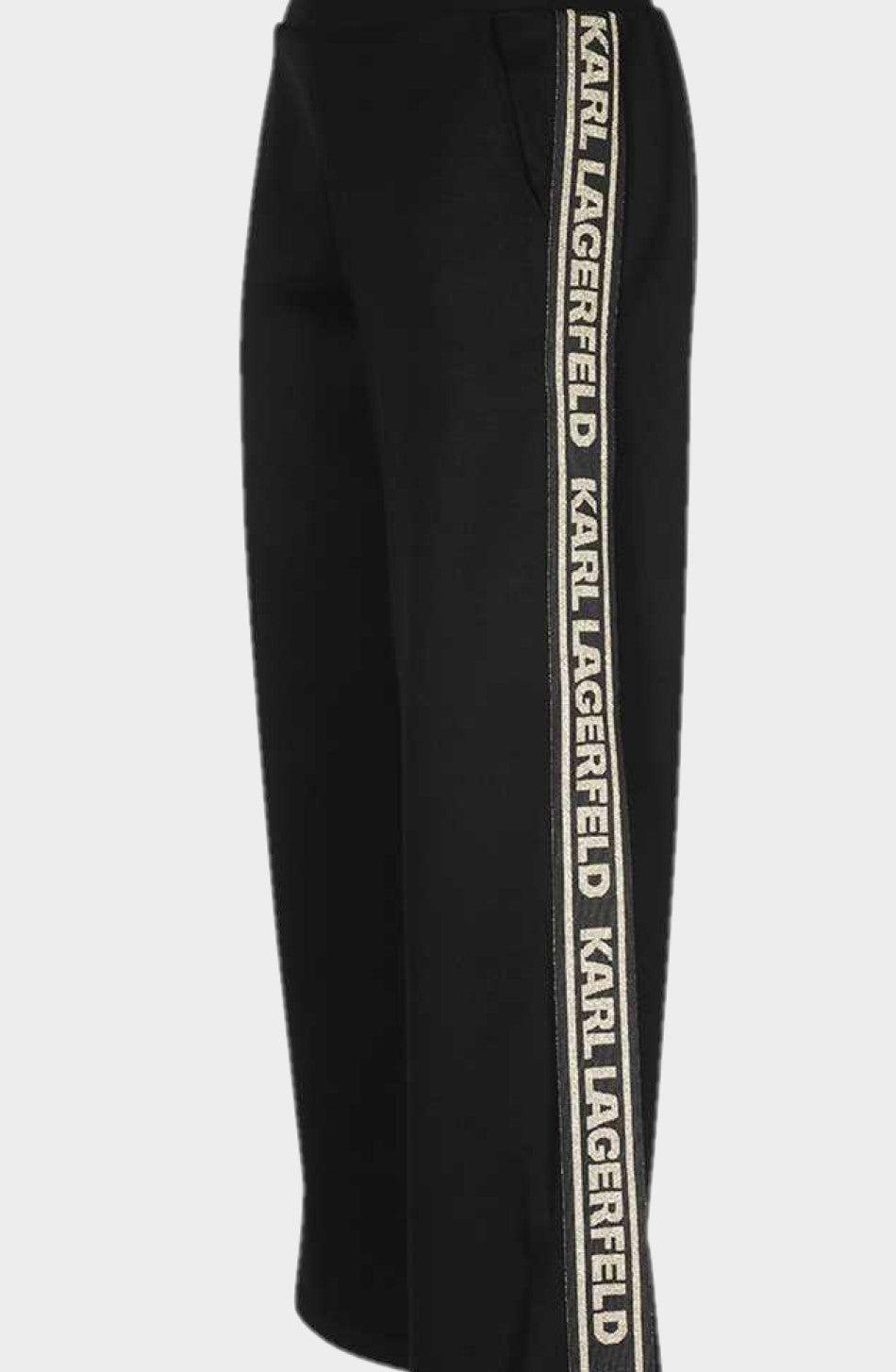 מכנסי ג'רזי עבים לנשים לוגו זהב KARL LAGERFELD Vendome online | ונדום .