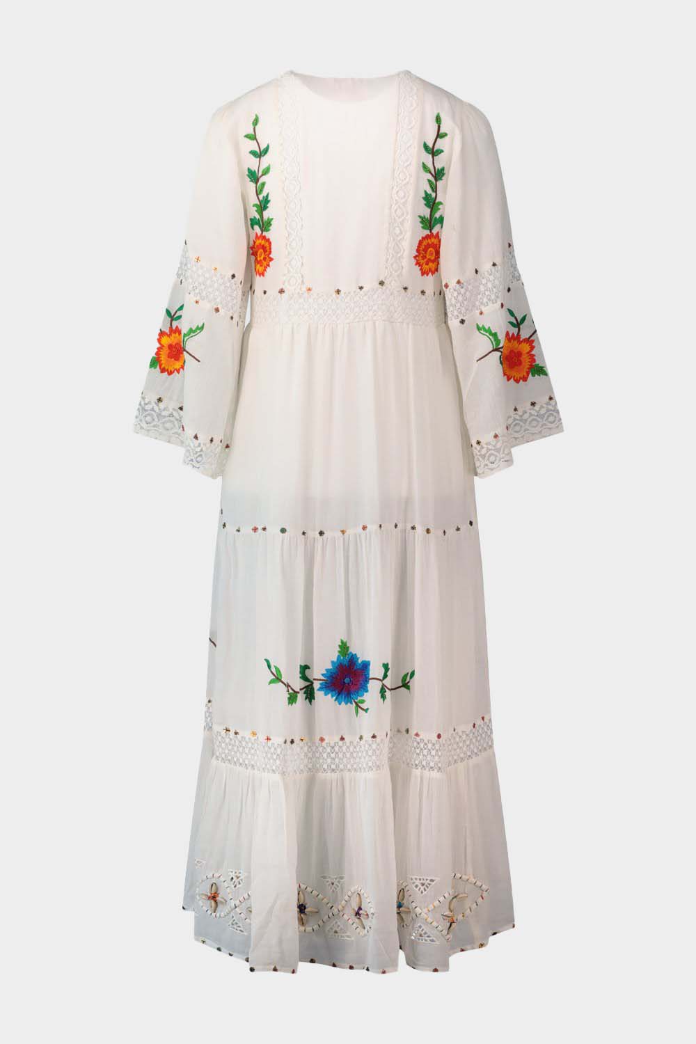 שמלת REVOLUTION לנשים רקמה פרחונית RENE DERHY Vendome online | ונדום .