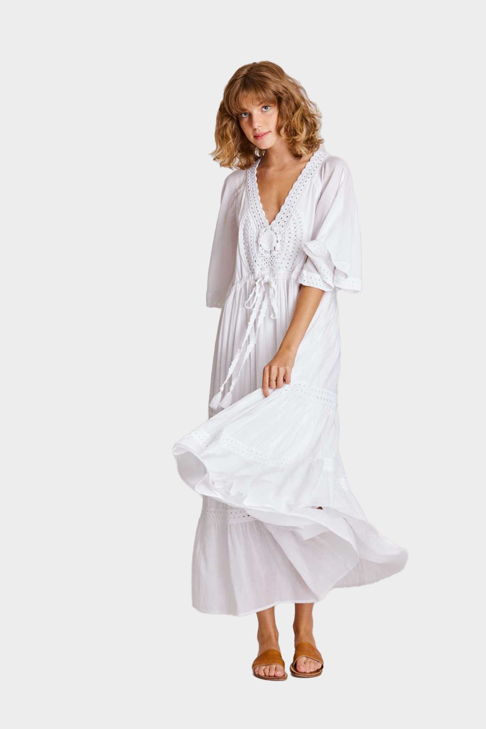 שמלה ארוכה לנשים רקמת קרושה RENE DERHY Vendome online | ונדום .