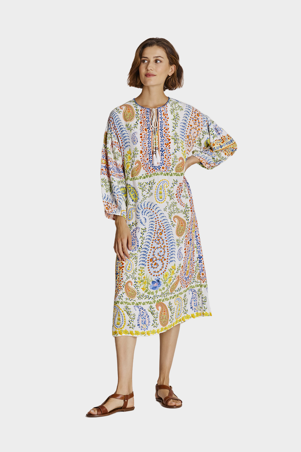שמלת מידי לנשים הדפס פייזלי RENE DERHY Vendome online | ונדום .