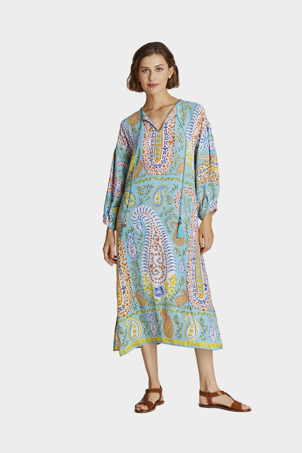 שמלה ארוכה לנשים הדפס פייזלי RENE DERHY Vendome online | ונדום .