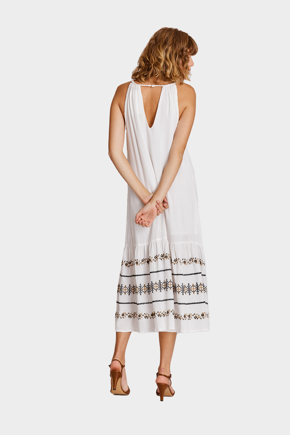 שמלת מידי לנשים רקמה אתנית RENE DERHY Vendome online | ונדום .