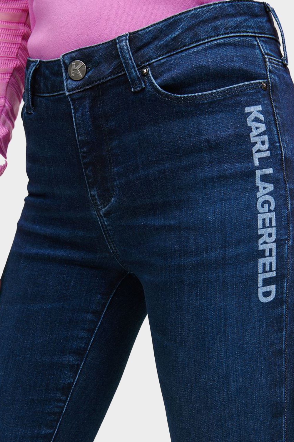 מכנסי ג'ינס לנשים בצבע כחול KARL LAGERFELD Vendome online | ונדום .