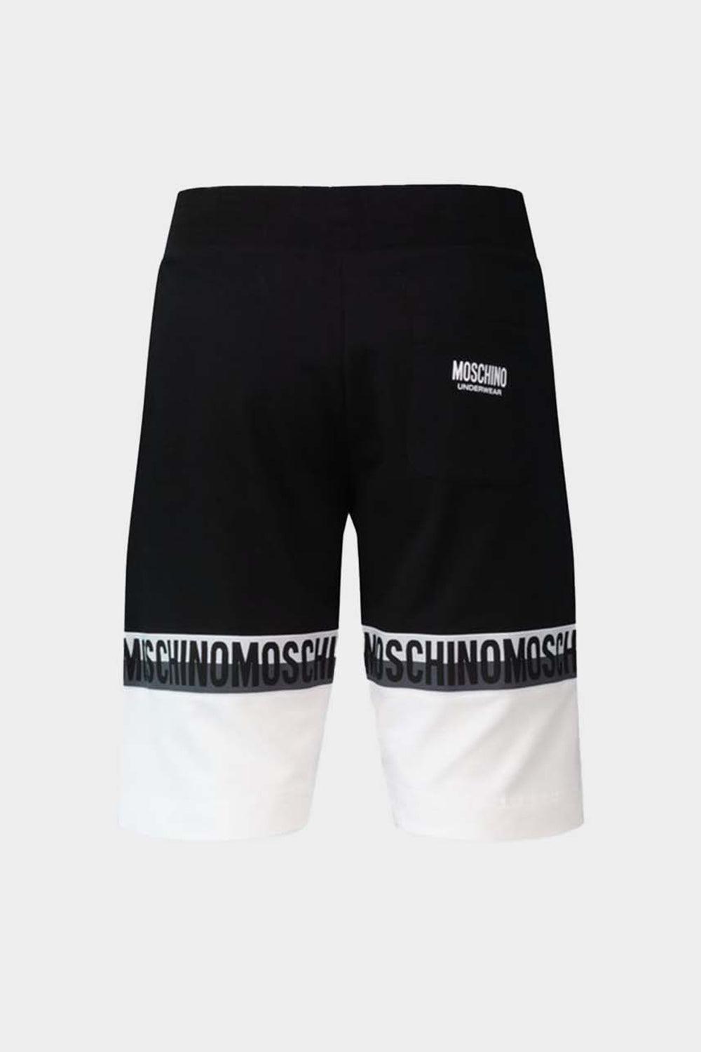 מכנסיים קצרים לגברים לוגו חצי-חצי MOSCHINO Vendome online | ונדום .