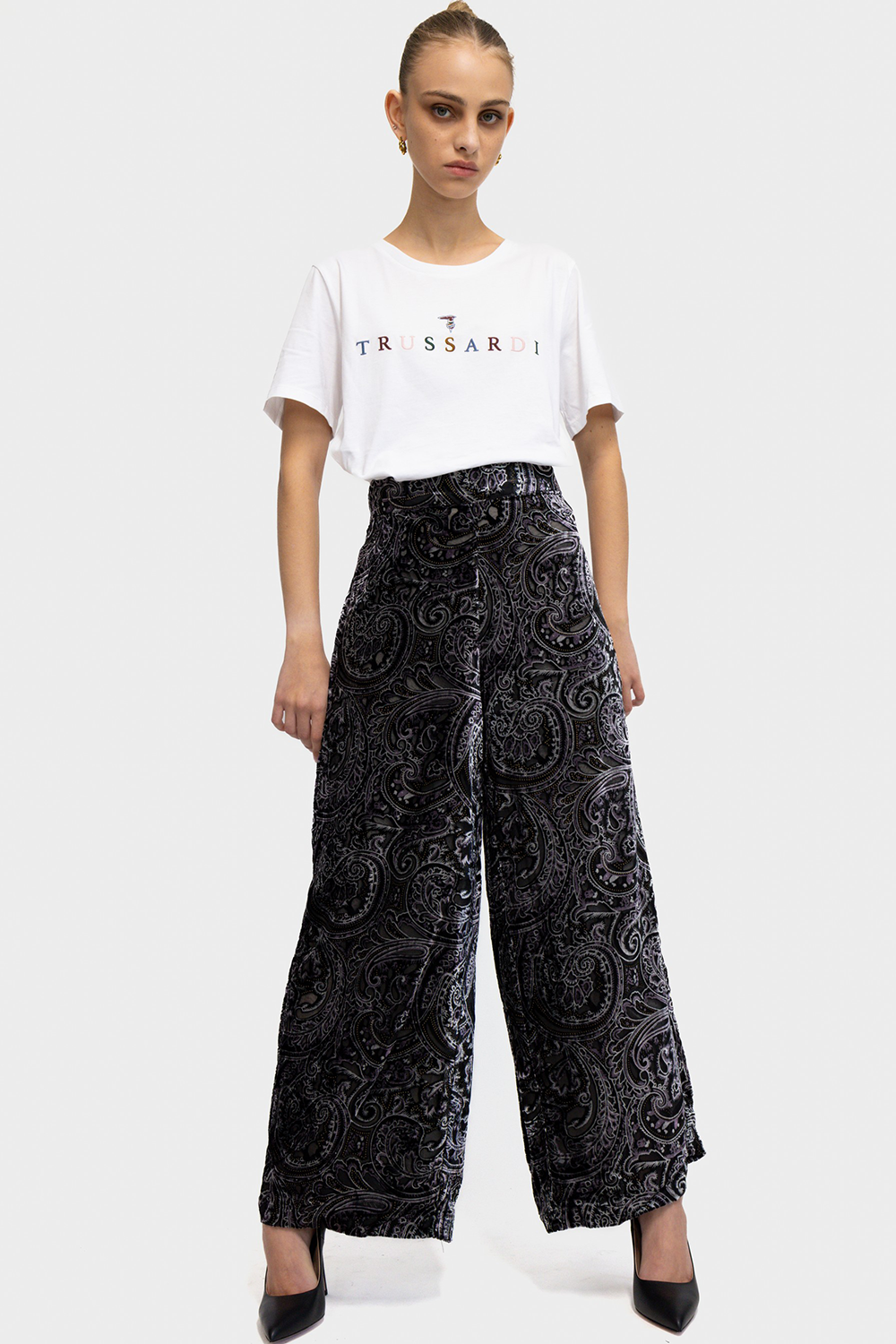 מכנסי פדלפון לנשים בצבע שחור RENE DHRHY Vendome online | ונדום .