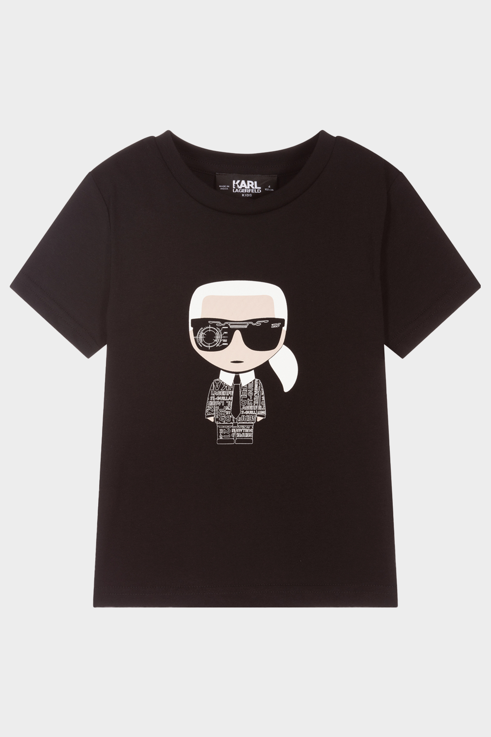 חולצת טי שירט לילדים בצבע שחור KARL LAGERFELD Vendome online | ונדום .