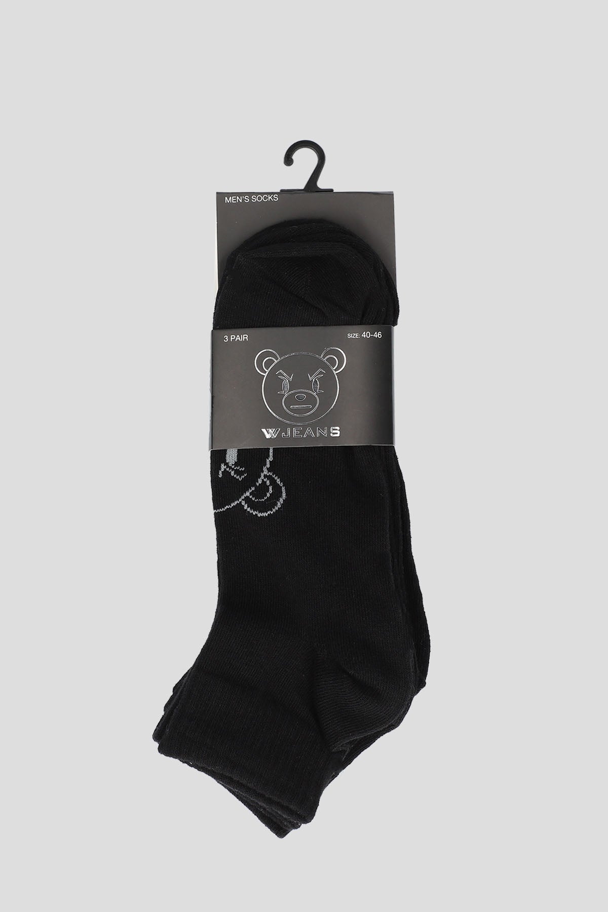 שלישיית גרבי רבע BEAR BLACK