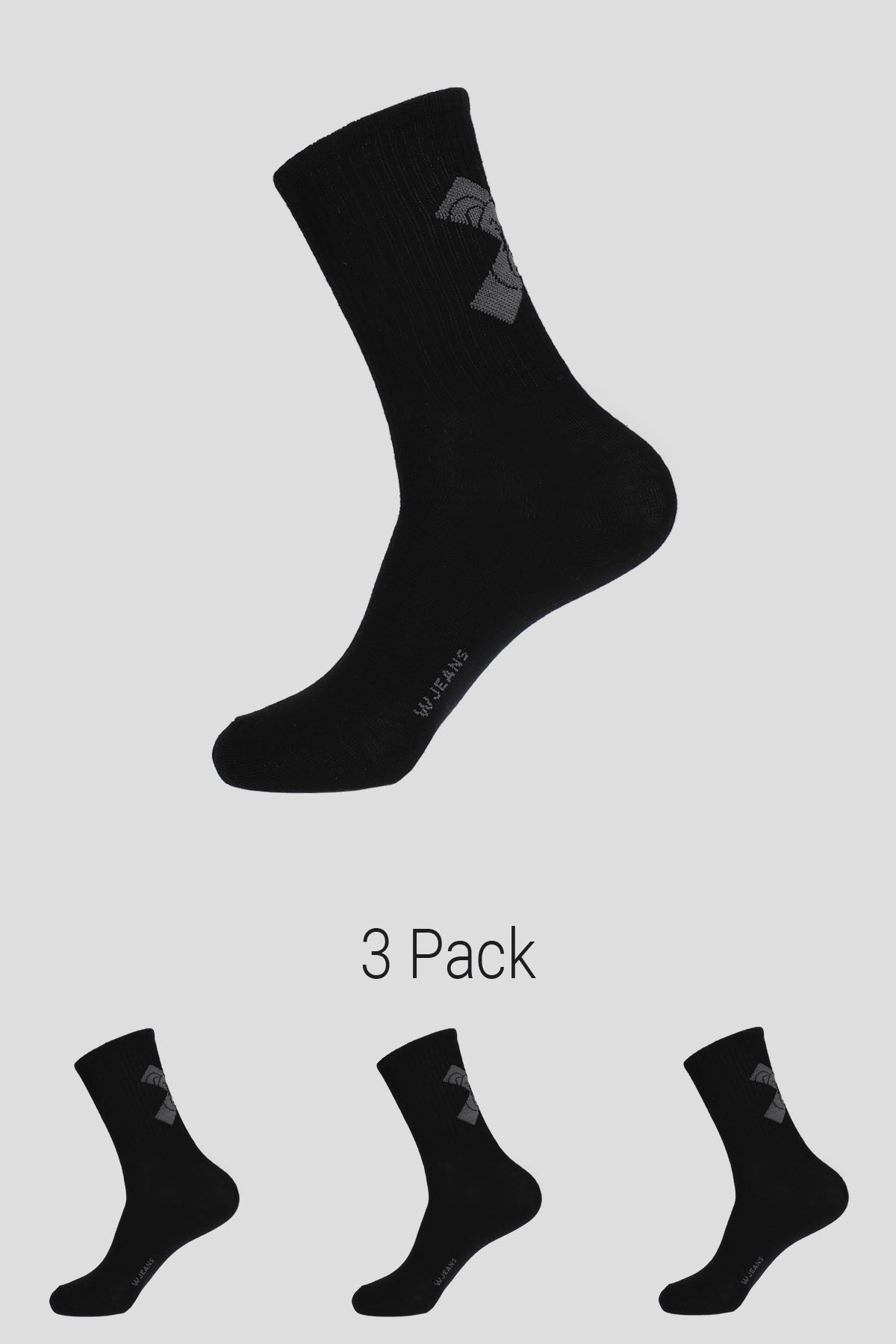 שלישיית גרביים ארוכות X BLACK